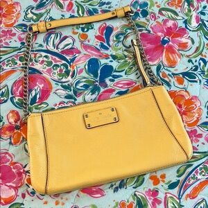 Kate Spade Yellow Leather Shoulder Bag